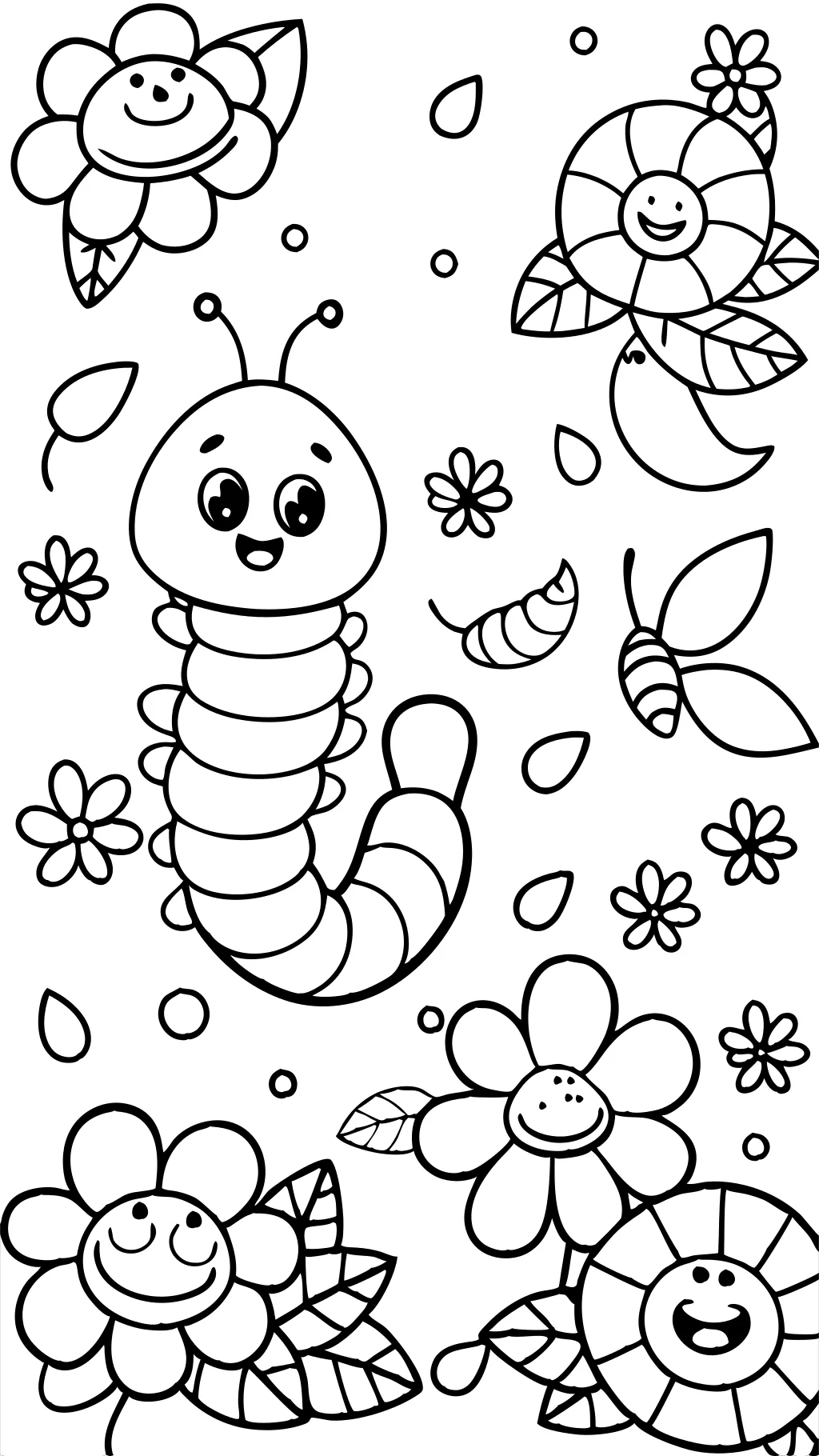 worm coloring pages